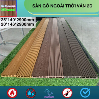 Sàn gỗ ngoài trời vân 2D